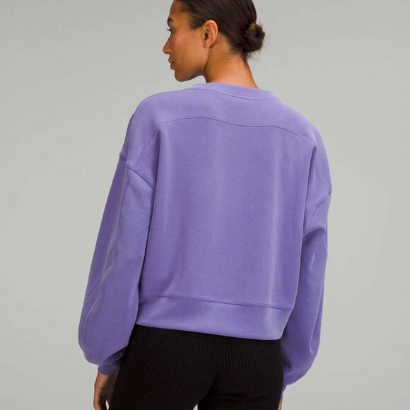 Lululemon Perfectly Oversized Cropped Crew *Softstreme - 8 Charged Indigo - Picture 2 of 5